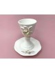 Tasse à vin et assiette en céramique blanche avec détails dorés, cadeaux de Pâque,