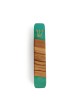 Turquoise Epoxy and Olive Wood Mezuzah Case , Large Mezuzahs , Israeli