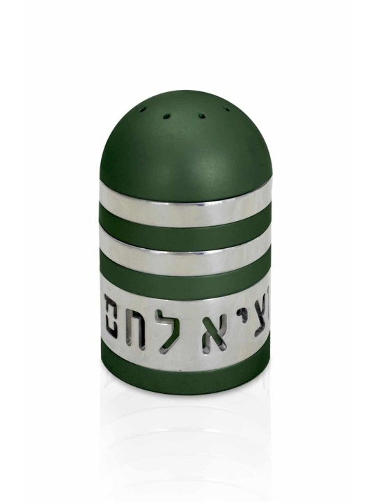 Modern Judaica Aluminum Salt Shaker , Jewish Housewarming , Israeli Ju