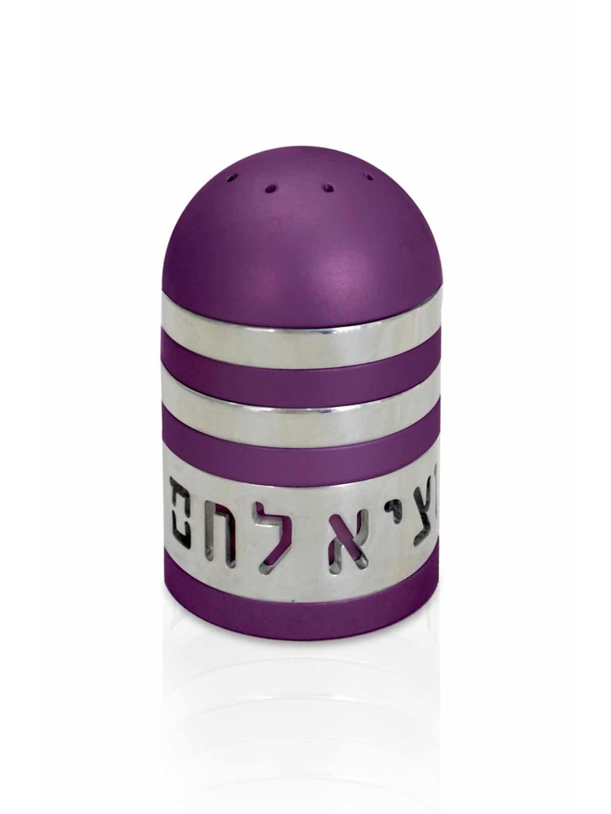 Modern Judaica Aluminum Salt Shaker , Jewish Housewarming , Israeli Ju