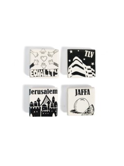 Ceramic Fridge Magnet Puzzles , Tu B'Av Gifts , Israeli Judaica