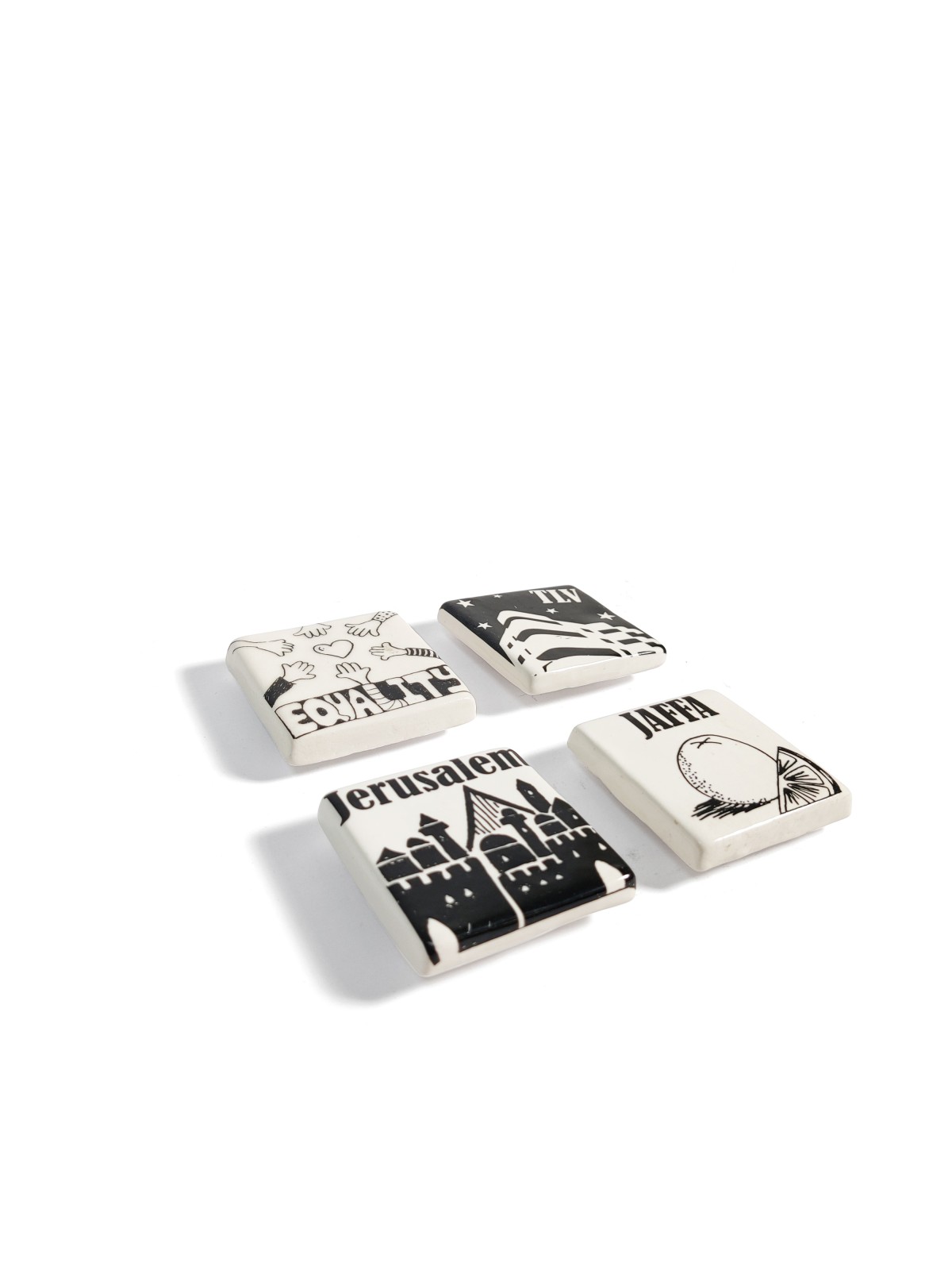 Puzzles aimants de réfrigérateur en céramique, cadeaux Tu B'Av, Judaica israélien