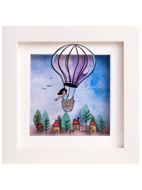 Beautiful Painting of The Girl in The Air Balloon , Tu B'Av Gifts , Is