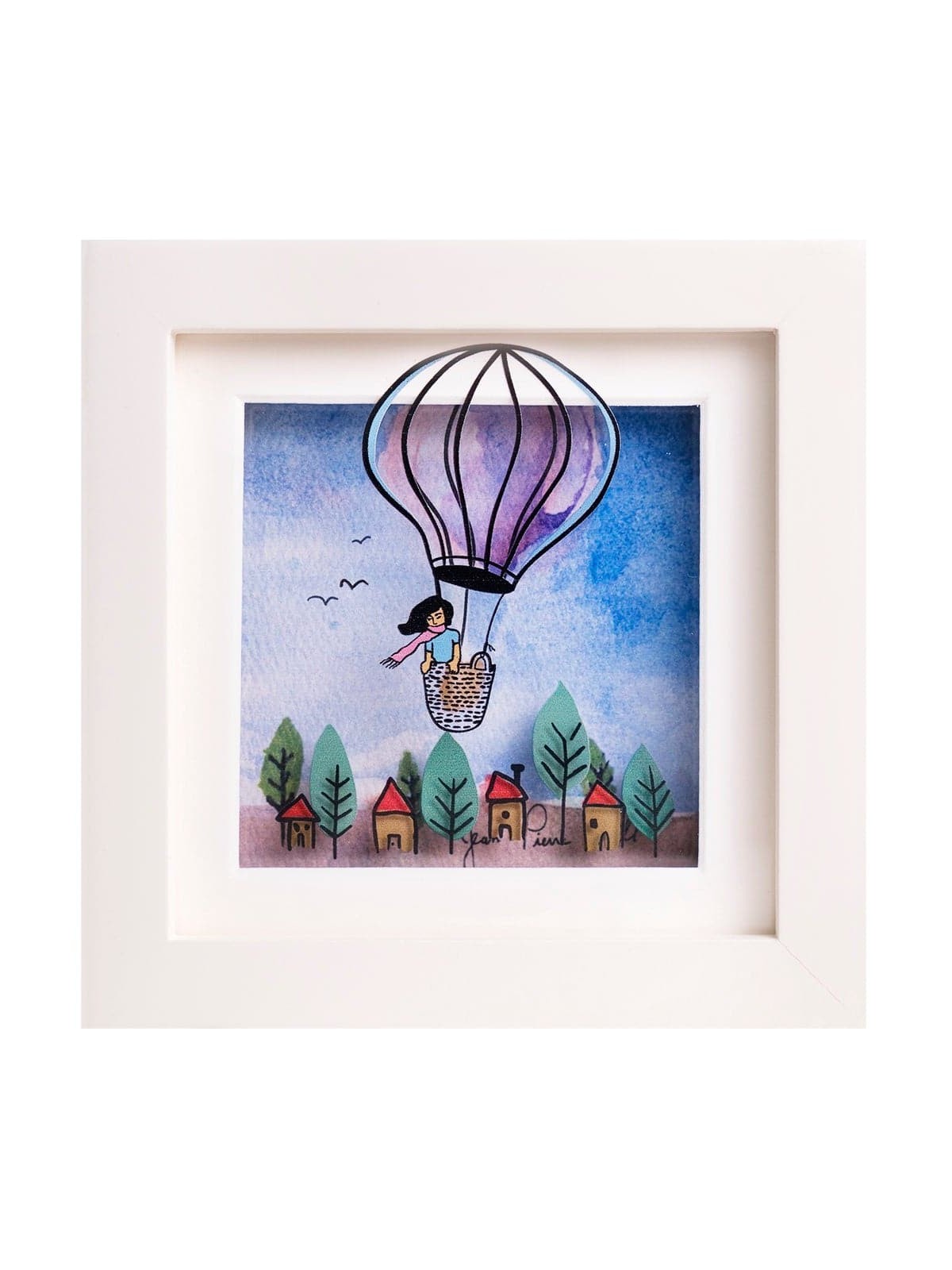Beautiful Painting of The Girl in The Air Balloon , Tu B'Av Gifts , Is