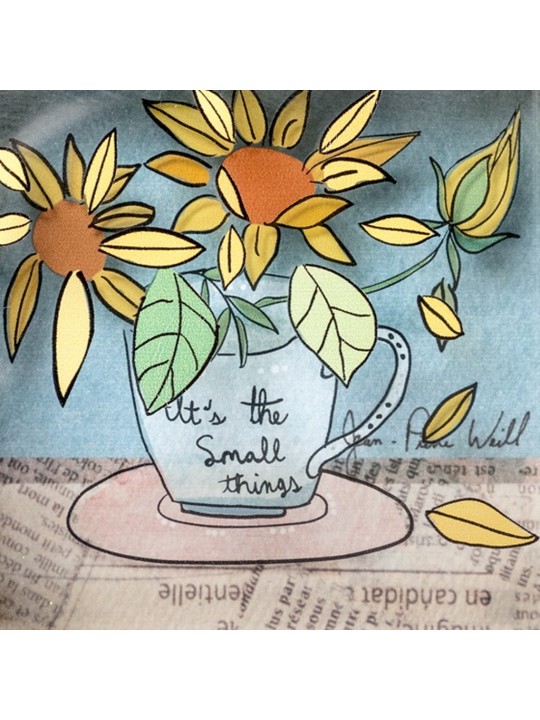 Peinture 3D florale « Petites choses », Cadeaux Tu B'Av, Judaica israélienne