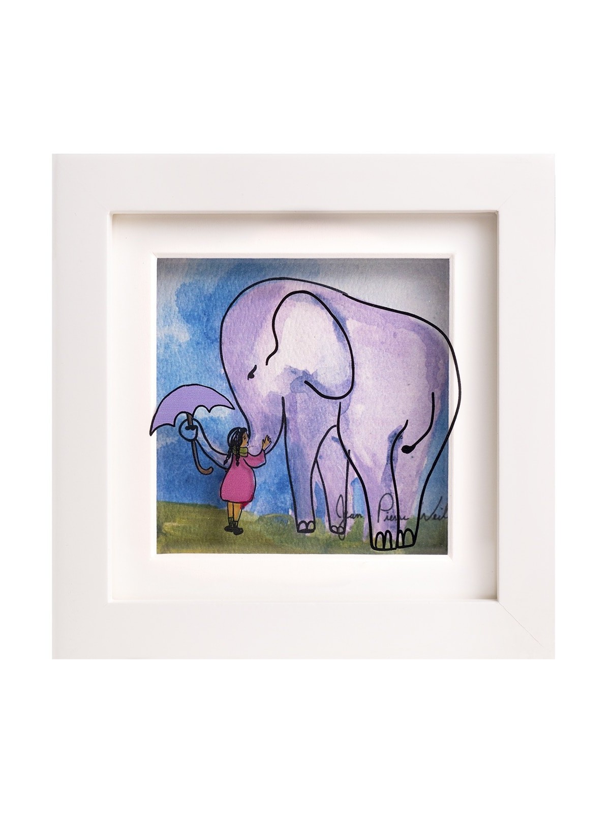 Amitié éléphant et petite fille, cadeaux Tu B'Av, Judaica israélienne