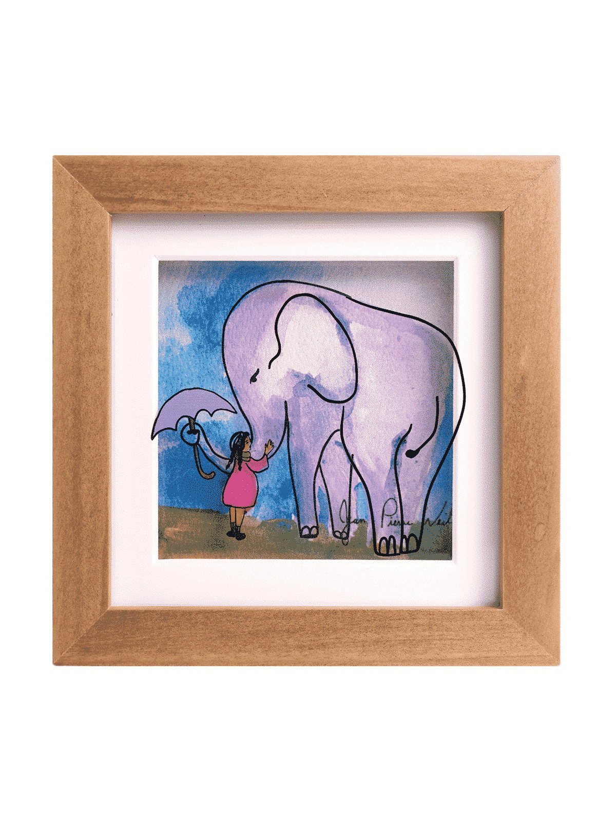 Amitié éléphant et petite fille, cadeaux Tu B'Av, Judaica israélienne