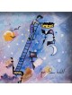 Beautiful 3D "Luck" Painting , Tu B'Av Gifts , Israeli Judaica