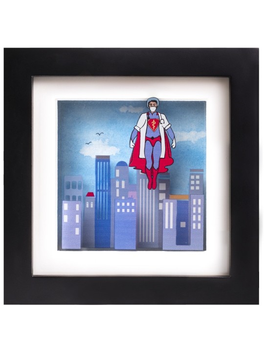 Incroyable peinture 3D du docteur super-héros, cadeaux Tu B'Av, Juda israélien