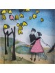 Peinture 3D romantique de 2 amoureux dans le parc, cadeaux Tu B'Av, israélien