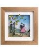Peinture 3D romantique de 2 amoureux dans le parc, cadeaux Tu B'Av, israélien