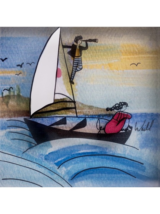 Beautiful 3D Painting of The Sailing Adventure , Tu B'Av Gifts , Israe