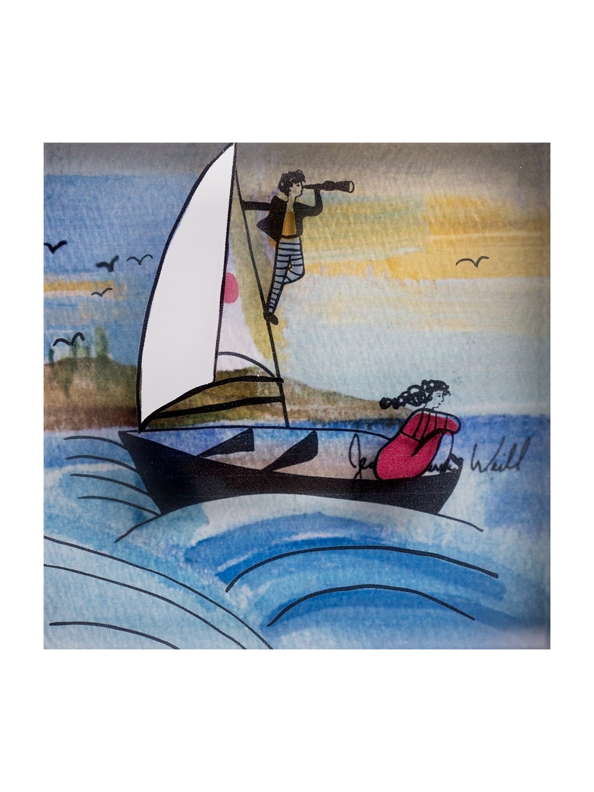Belle peinture 3D de l'aventure à la voile, cadeaux Tu B'Av, Israël