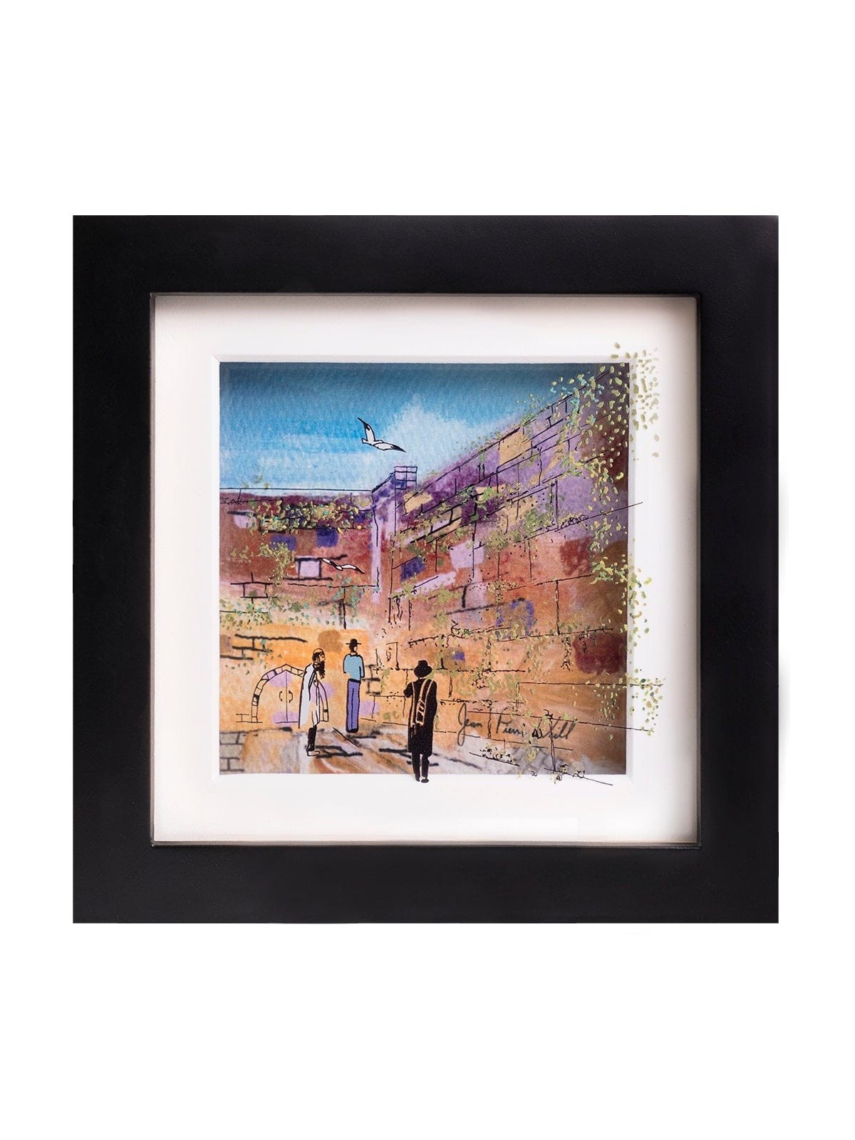 Peinture moderne de Kotel en verre 3D - Art juif moderne, peintures juives