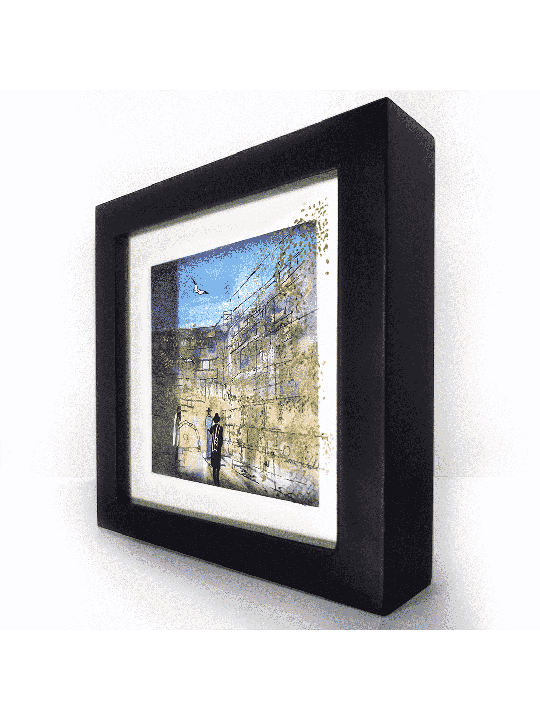 Peinture moderne de Kotel en verre 3D - Art juif moderne, peintures juives