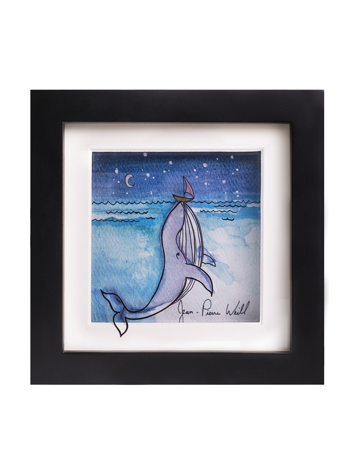 Peinture 3D unique de la baleine merveilleuse, cadeaux Tu B'Av, Judaï israélien