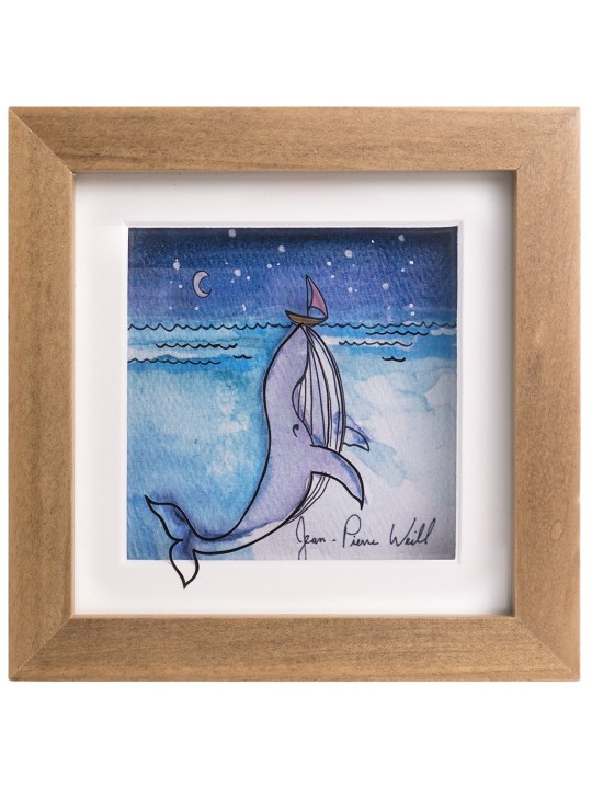 Peinture 3D unique de la baleine merveilleuse, cadeaux Tu B'Av, Judaï israélien