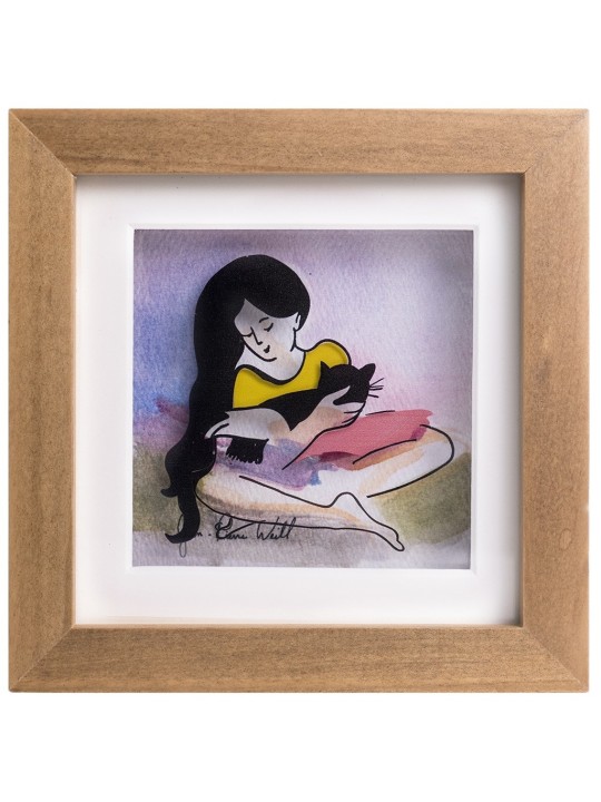 Peinture 3D touchante pour les amoureux des chats, cadeaux Tu B'Av, Juda israélien