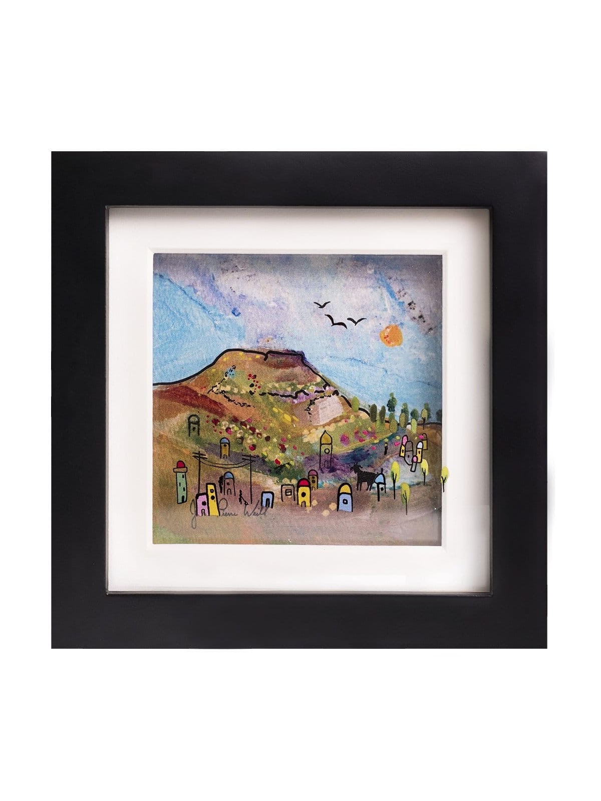 Amazing 3D Painting of Herodium , Tu B'Av Gifts , Israeli Judaica