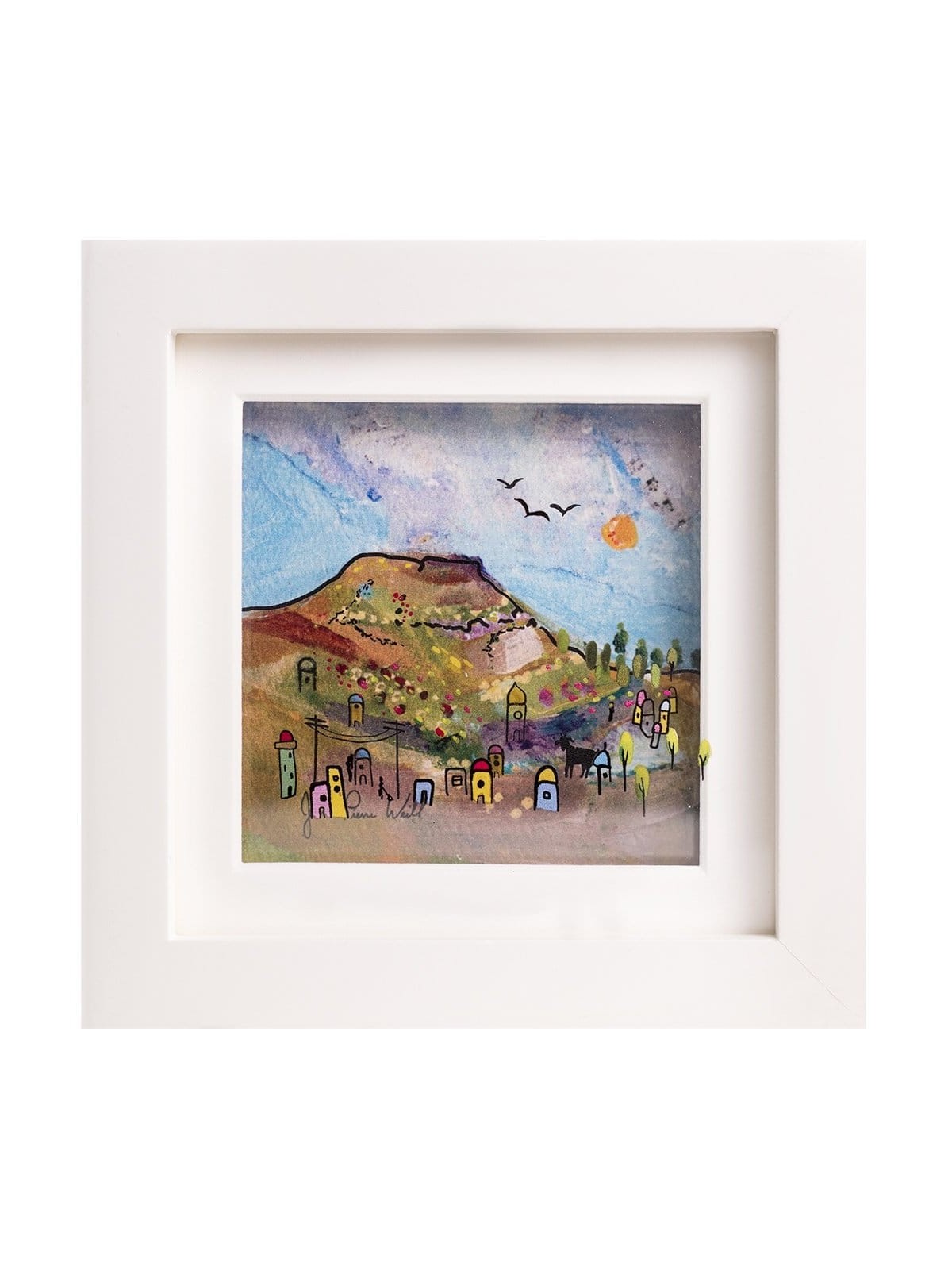 Amazing 3D Painting of Herodium , Tu B'Av Gifts , Israeli Judaica