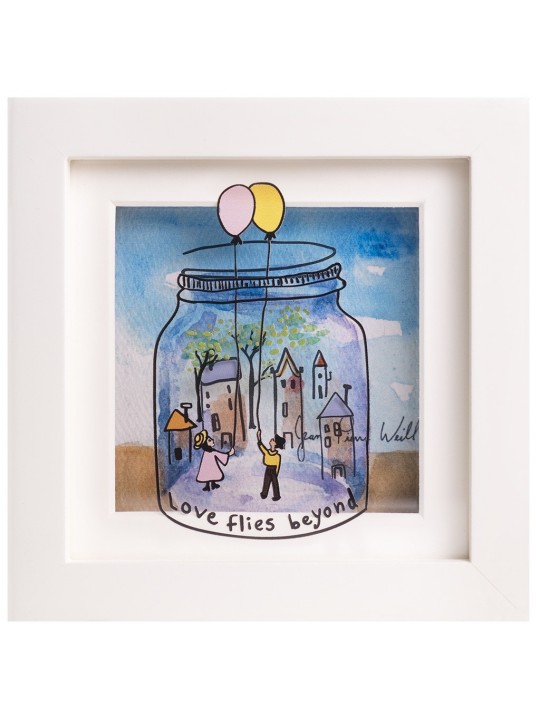 Romantic Magic Jar 3D Painting , Tu B'Av Gifts , Israeli Judaica