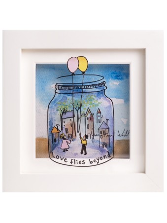 Romantic Magic Jar 3D Painting , Tu B'Av Gifts , Israeli Judaica
