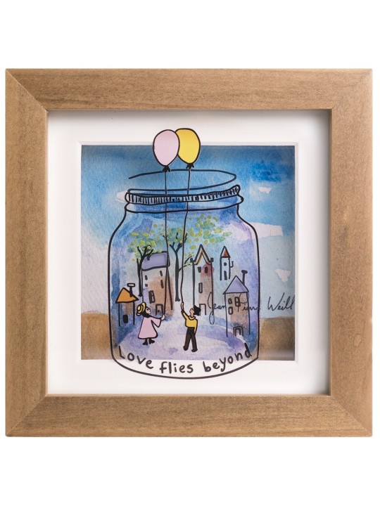 Romantic Magic Jar 3D Painting , Tu B'Av Gifts , Israeli Judaica