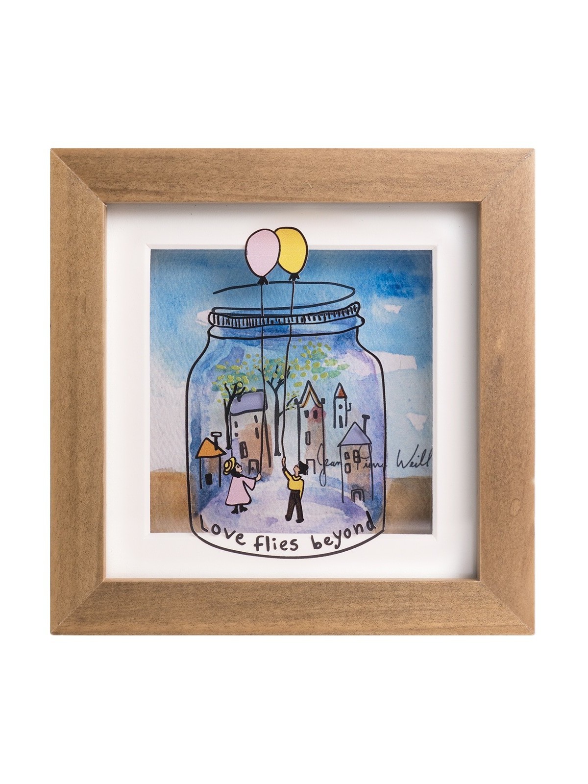 Romantic Magic Jar 3D Painting , Tu B'Av Gifts , Israeli Judaica