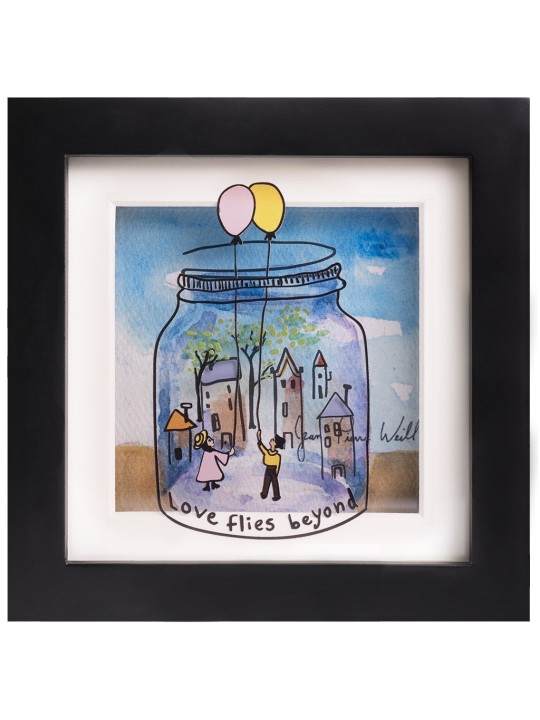 Romantic Magic Jar 3D Painting , Tu B'Av Gifts , Israeli Judaica