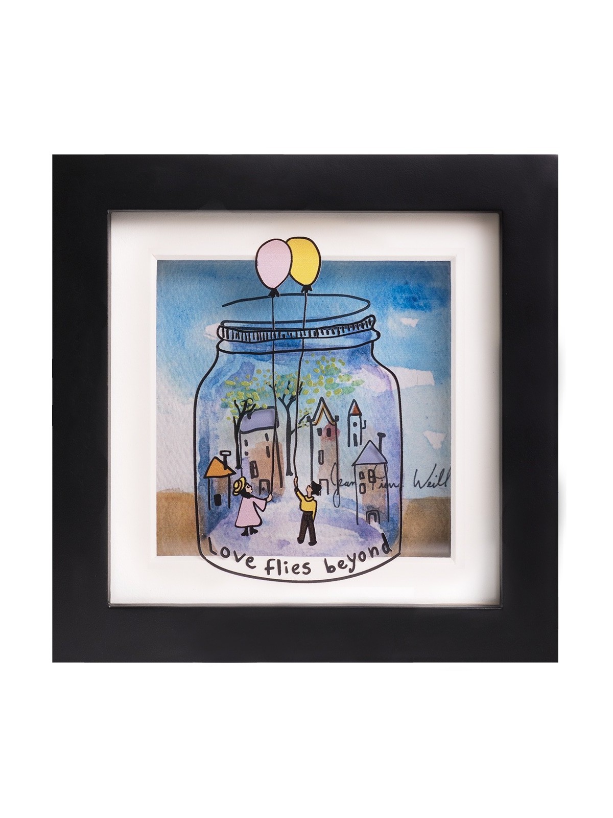 Romantic Magic Jar 3D Painting , Tu B'Av Gifts , Israeli Judaica