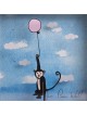 Belle peinture 3D du singe volant, cadeaux Tu B'Av, J israélien