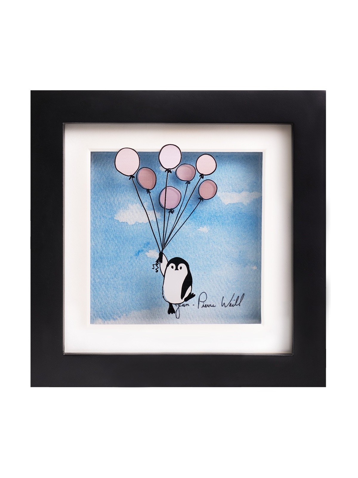 Belle peinture 3D du pingouin volant, cadeaux Tu B'Av, israélien