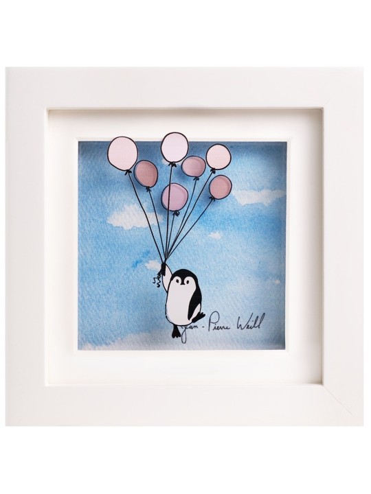 Belle peinture 3D du pingouin volant, cadeaux Tu B'Av, israélien
