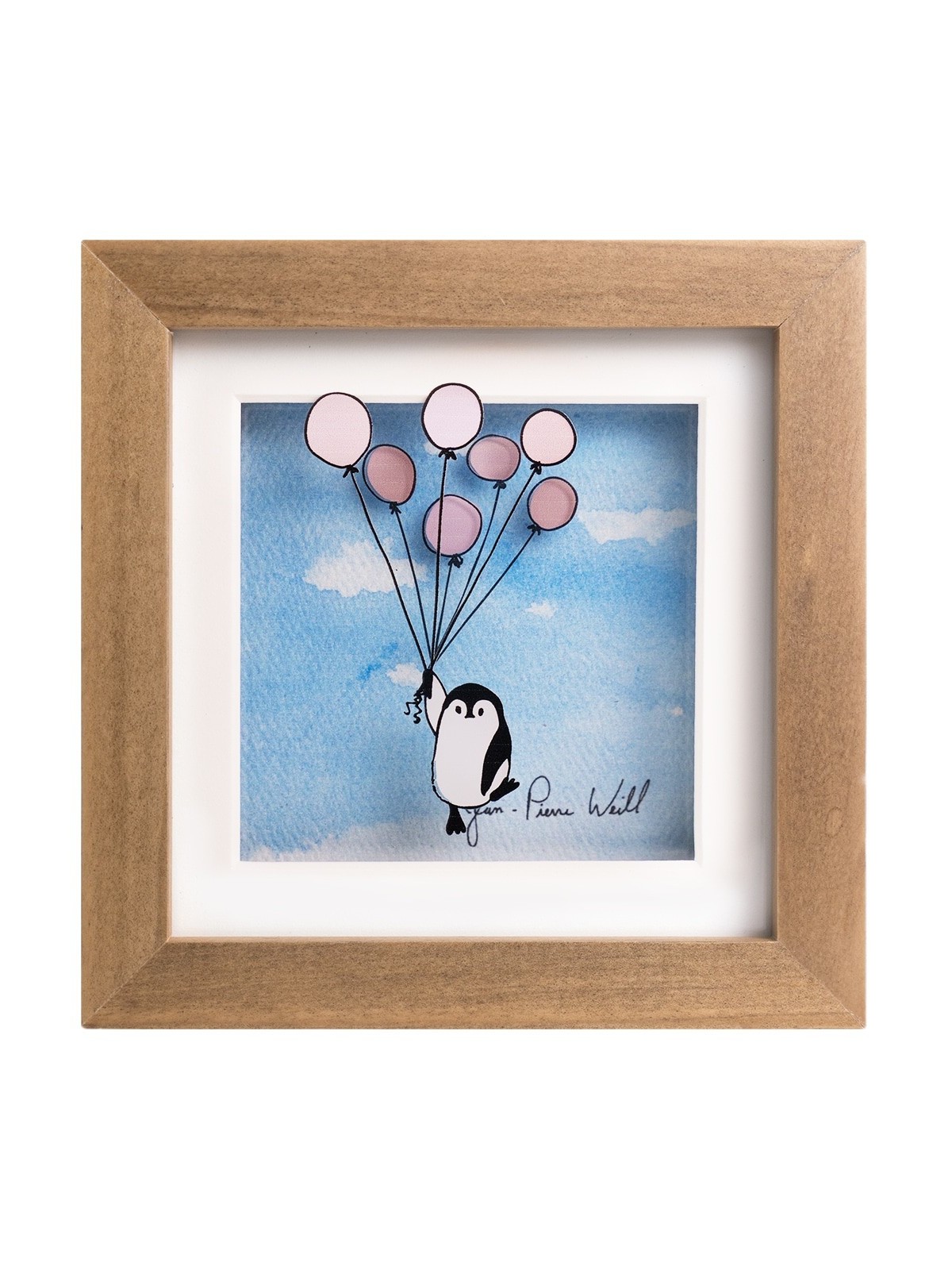 Belle peinture 3D du pingouin volant, cadeaux Tu B'Av, israélien
