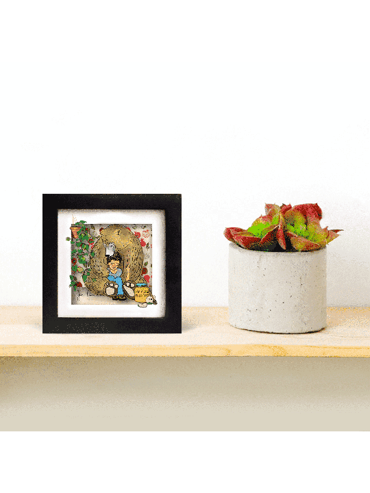 Belle peinture 3D sur verre - Sweet Year , Tu B'Av Gifts , Israélien