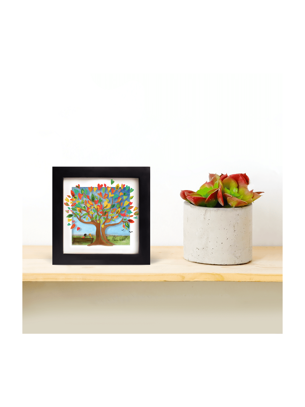 Peinture 3D romantique de l’arbre de l’amour, cadeaux Tu B’Av, Judaica israélienne