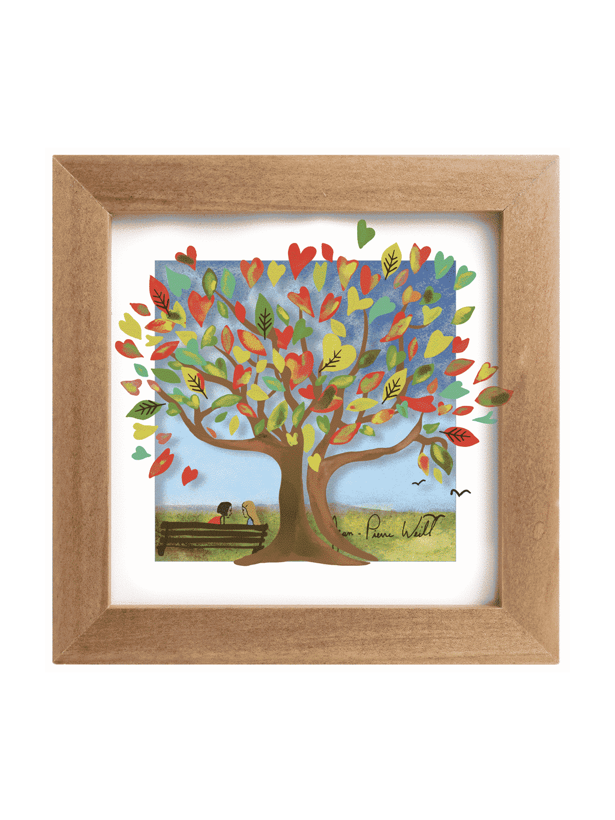 Peinture 3D romantique de l’arbre de l’amour, cadeaux Tu B’Av, Judaica israélienne
