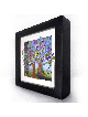 Peinture 3D romantique de l'arbre aux cœurs violets, cadeaux Tu B'Av, Israël