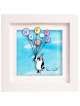 Pingouin flottant avec des ballons d'anniversaire Peinture 3D , Cadeaux Tu B'Av , I