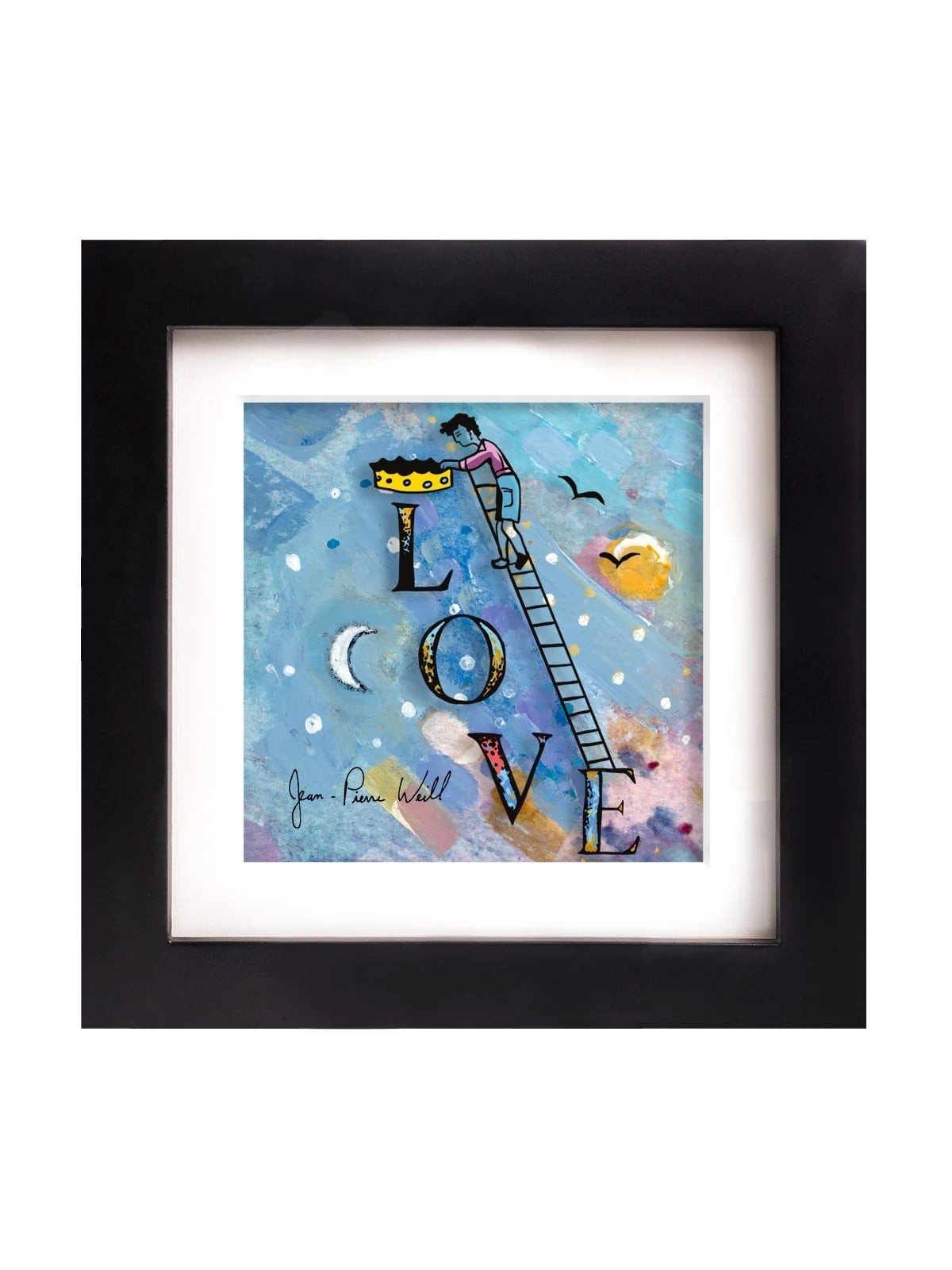 Amour dans le ciel avec peinture 3D sur verre, cadeaux Tu B'Av, Ju israélien