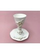 Verre à vin en céramique en blanc et or, cadeaux de Pâque, Judaica israélien