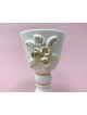 Tasse à vin en céramique blanche avec détails dorés, cadeaux de Pâque, israélien