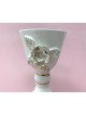 Decorated Ceramic White and Gold Wine Goblet , Passover Gifts , Israel