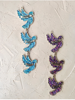 Couleurs personnalisées Flying Doves Wall Hanging , Tu B'Av Cadeaux , Juda israélien