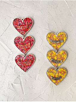Couleurs personnalisées Love Hearts Mobiles suspendus au mur, cadeaux Tu B'Av, Israël