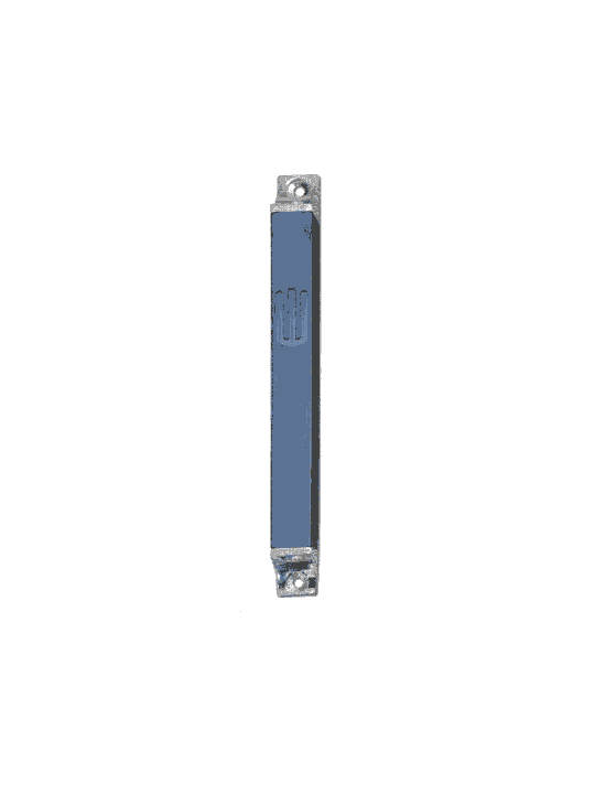 Modern Square Mezuzah Case with Shiny Silver Look , Large Mezuzahs , I