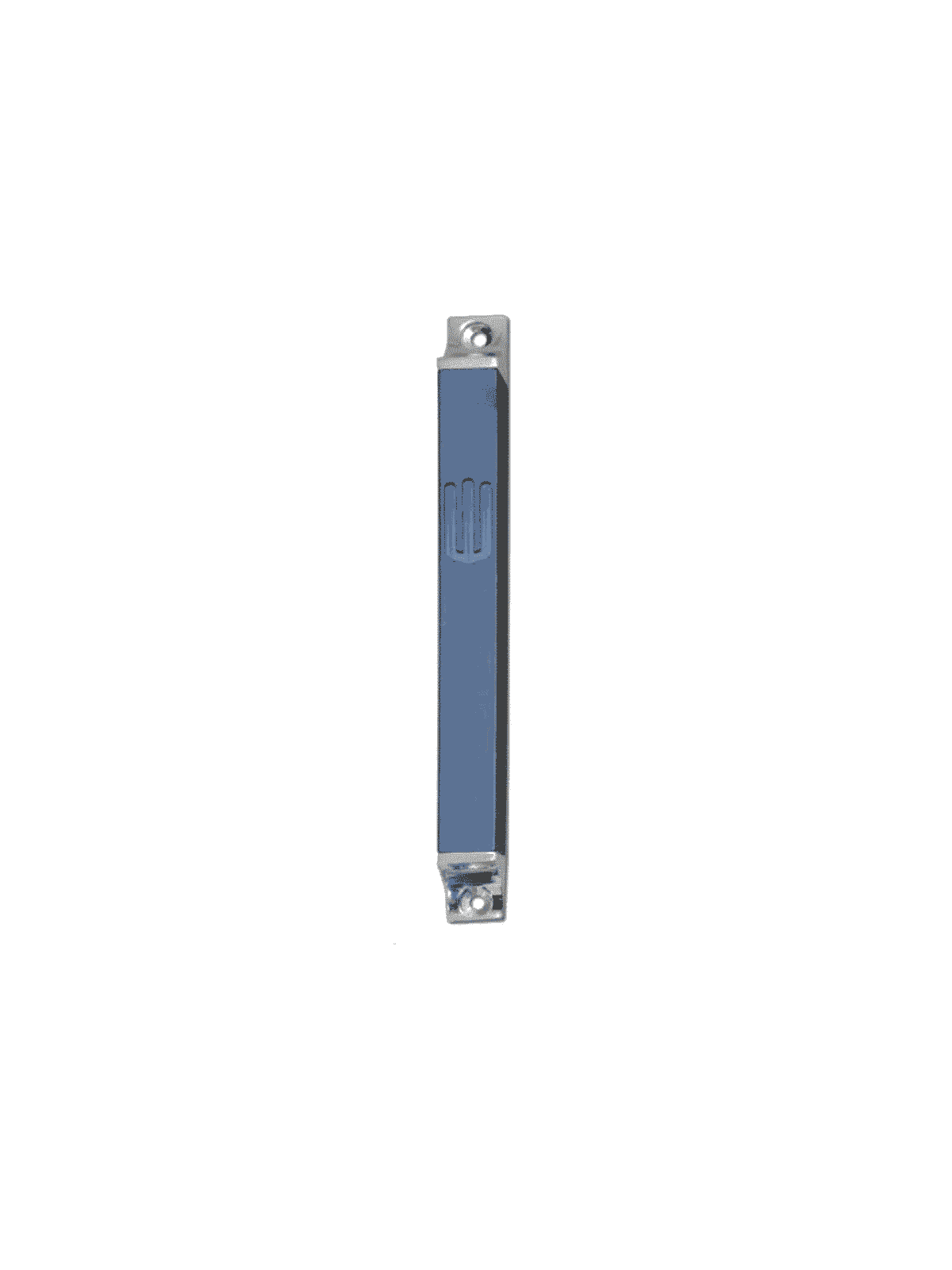 Modern Square Mezuzah Case with Shiny Silver Look , Large Mezuzahs , I