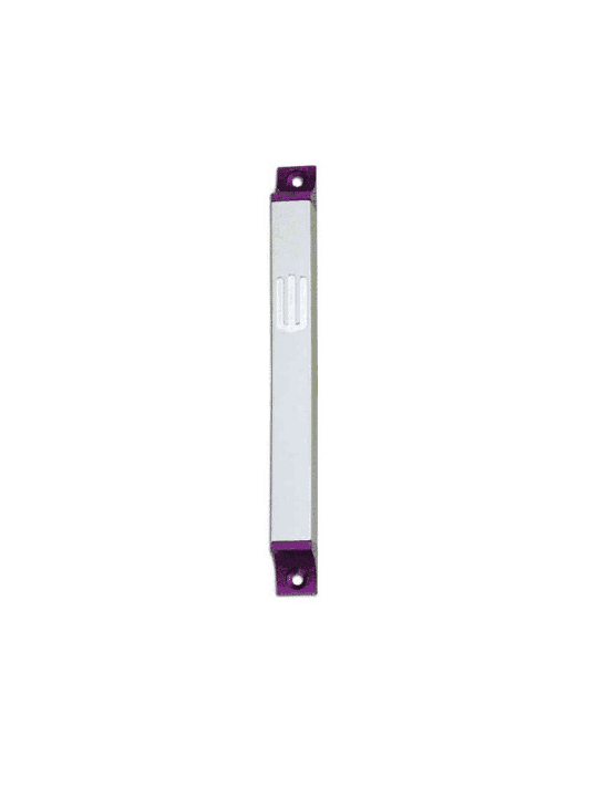 Étui carré moderne pour mezouza avec aspect argenté brillant, grandes mezouzas, I