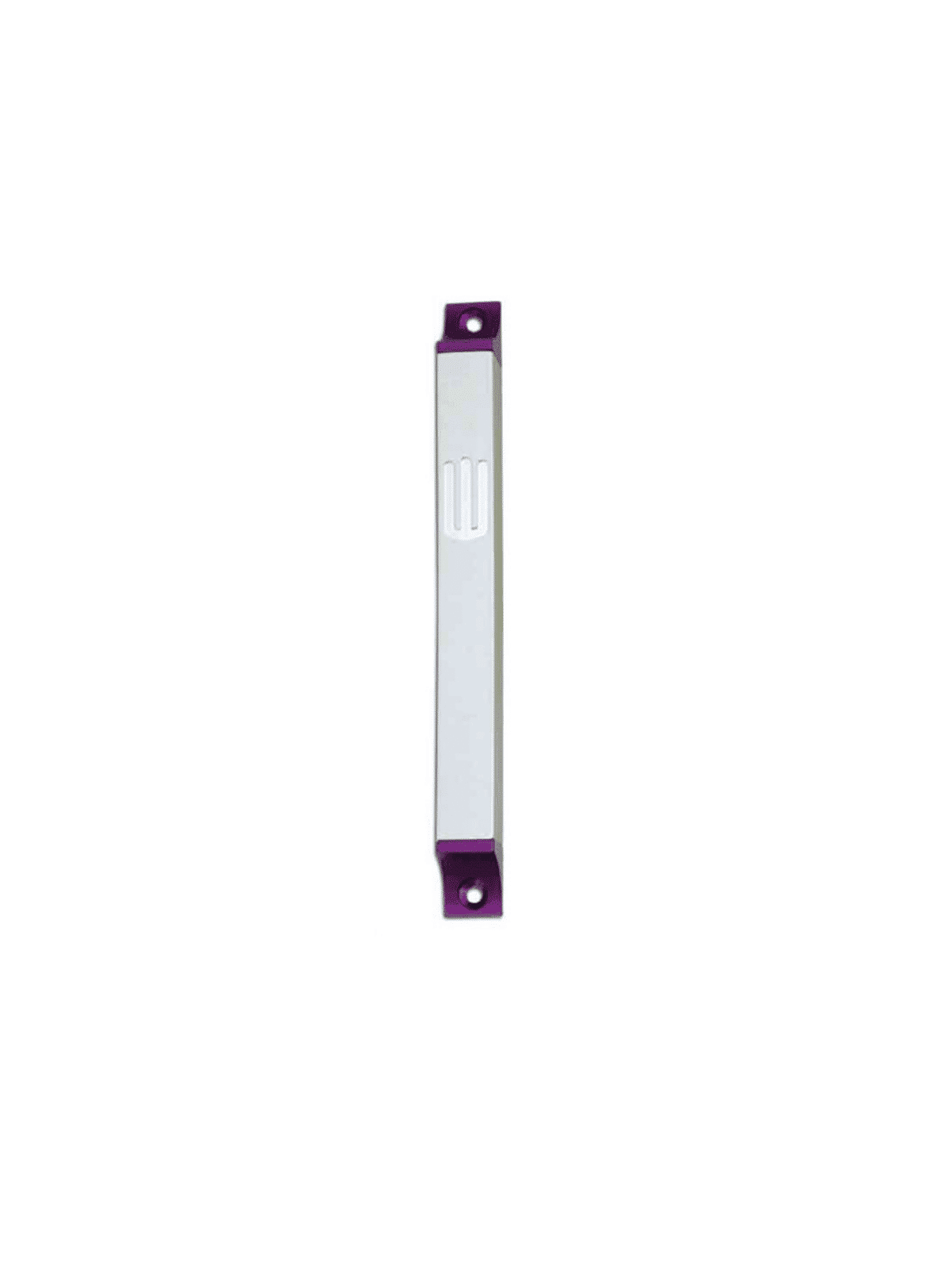 Étui carré moderne pour mezouza avec aspect argenté brillant, grandes mezouzas, I