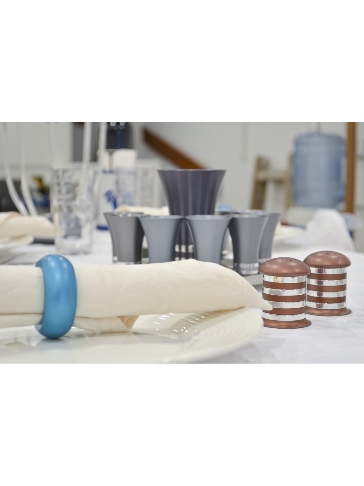 Anodized Aluminum Matte Napkin Holder , Passover Gifts , Israeli Judai